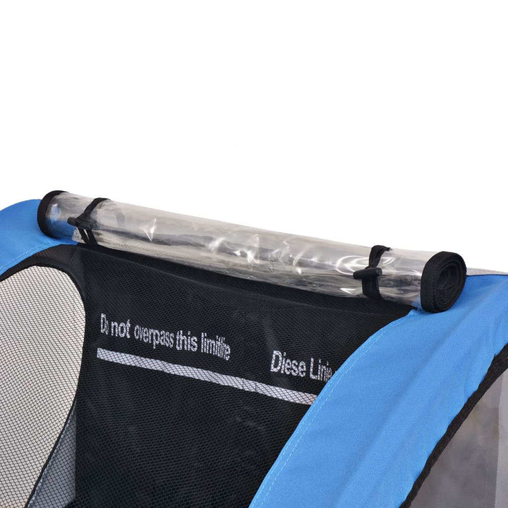 Fahrradanhänger Grau und Blau 30 kg - Pazzar.ch