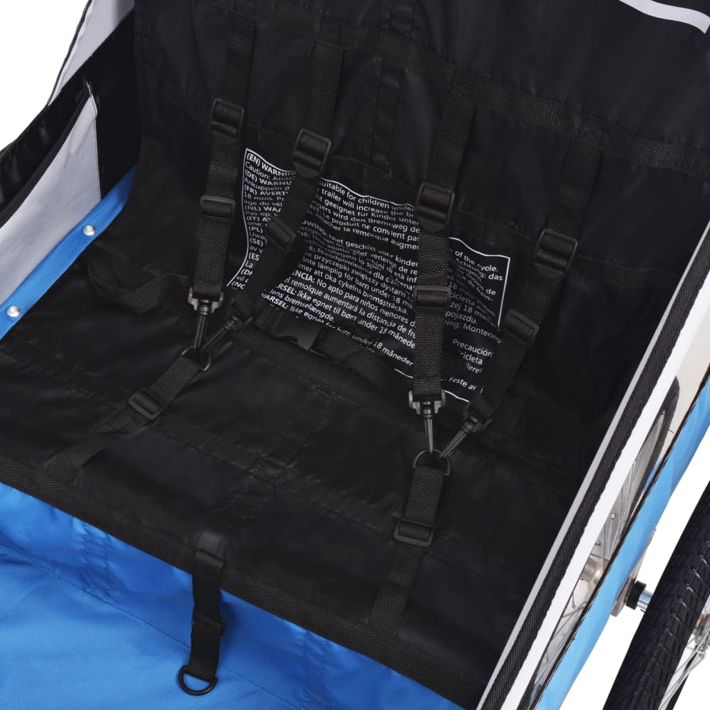 Fahrradanhänger Grau und Blau 30 kg - Pazzar.ch