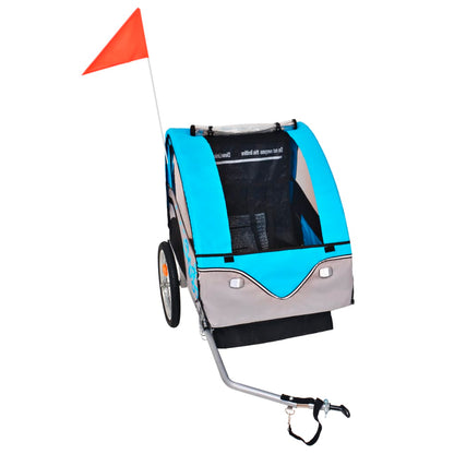 Fahrradanhänger Grau und Blau 30 kg - Pazzar.ch