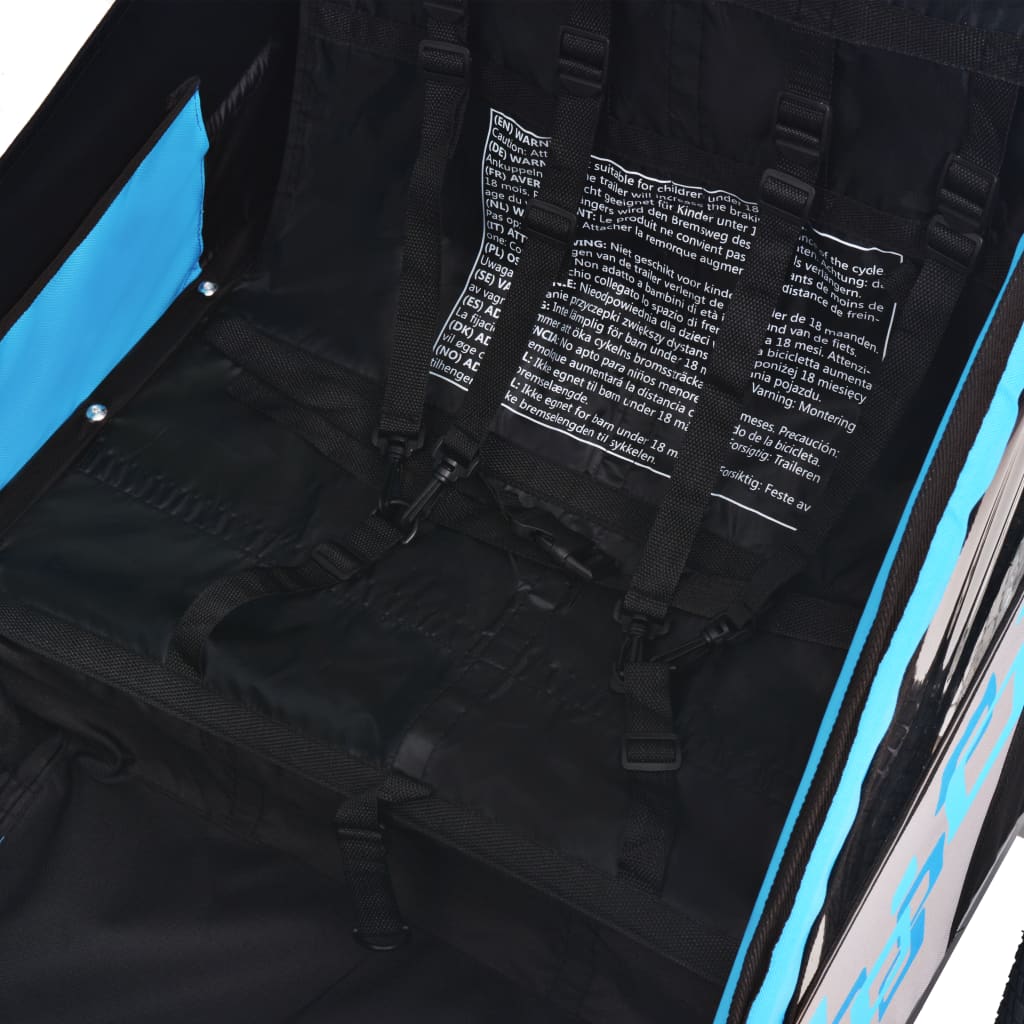 Fahrradanhänger Grau und Blau 30 kg - Pazzar.ch