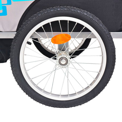 Fahrradanhänger Grau und Blau 30 kg - Pazzar.ch
