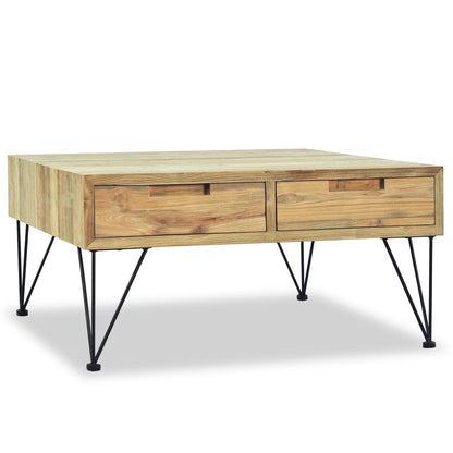 Couchtisch 80 x 80 x 40 cm Teak Massiv - Pazzar.ch