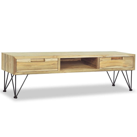TV-Schrank 120 x 35 x 35 cm Teak Massiv - Pazzar.ch