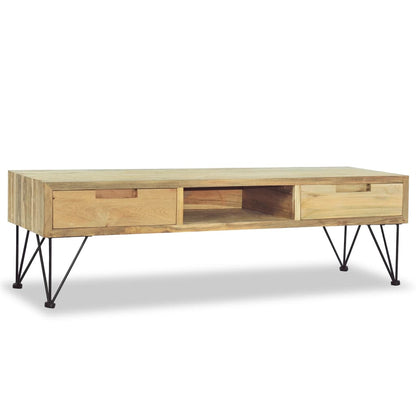 TV-Schrank 120 x 35 x 35 cm Teak Massiv - Pazzar.ch
