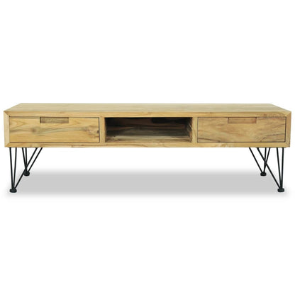 TV-Schrank 120 x 35 x 35 cm Teak Massiv - Pazzar.ch