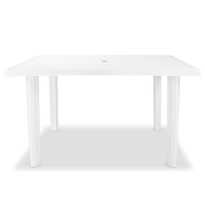 Gartentisch Weiß 126 x 76 x 72 cm Kunststoff - Pazzar.ch