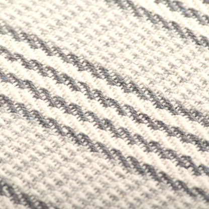Überwurf Baumwolle Streifen 220x250 cm Grau und Weiß - Pazzar.ch