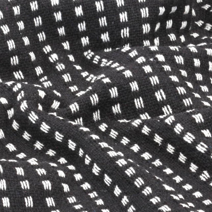 Überwurf Baumwolle Kariert 125x150 cm Schwarz - Pazzar.ch