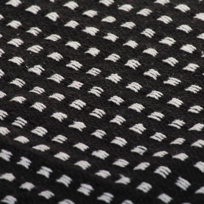 Überwurf Baumwolle Kariert 220x250 cm Schwarz - Pazzar.ch