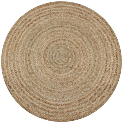 Teppich Jute Geflochten 90 cm Rund - Pazzar.ch