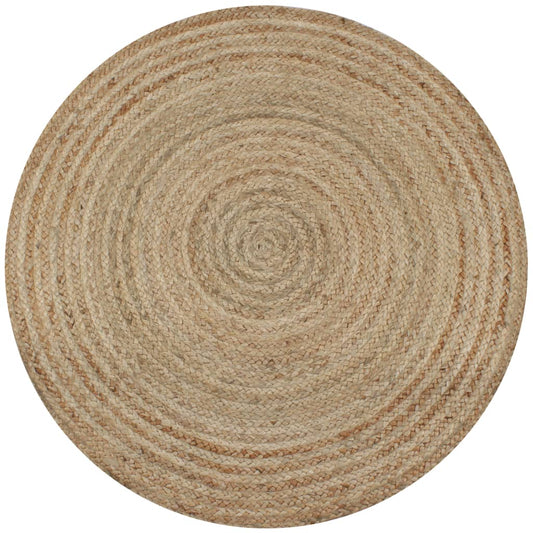 Teppich Jute Geflochten 90 cm Rund - Pazzar.ch