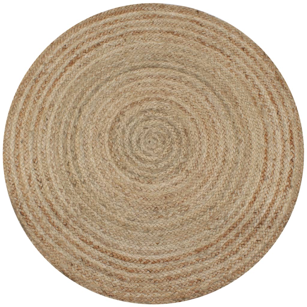 Teppich Jute Geflochten 150 cm Rund - Pazzar.ch