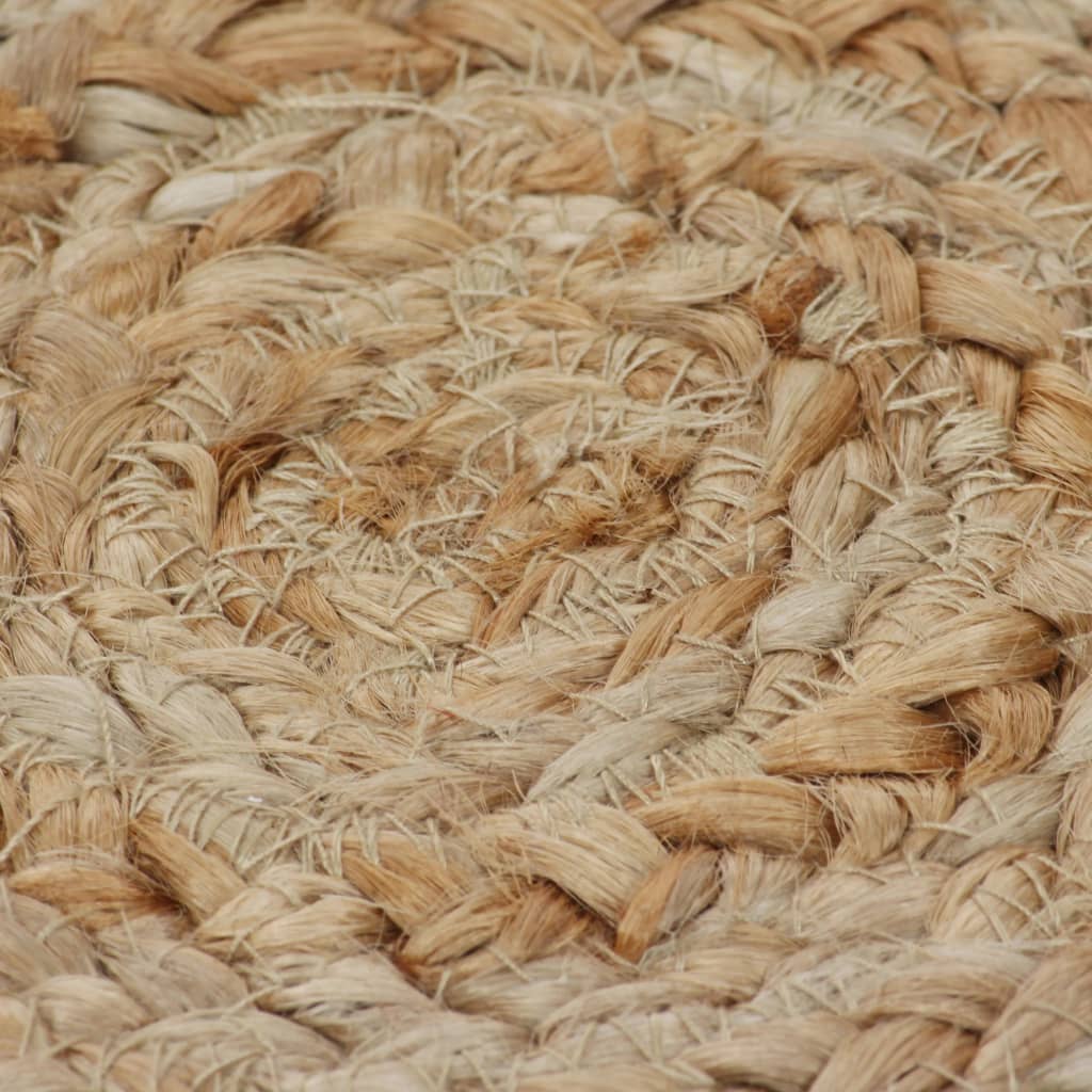 Teppich Geflochten Jute 150 cm Rund