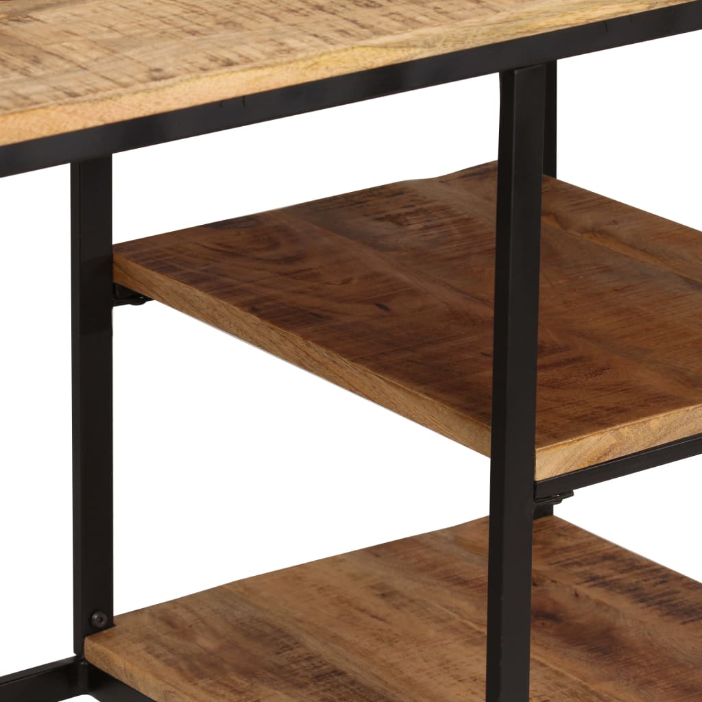 Schreibtisch mit Klapphocker Mangoholz Massiv 115x50x76 cm - Pazzar.ch