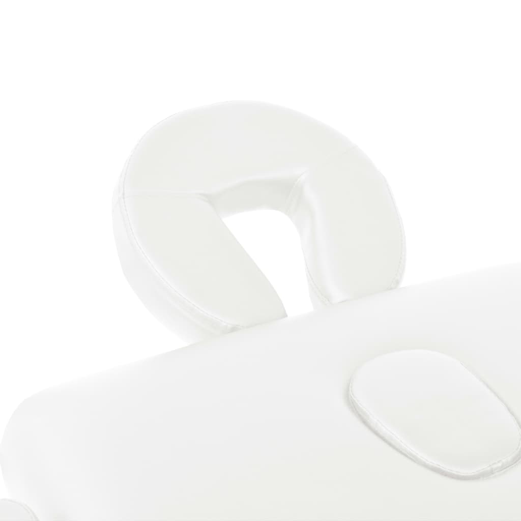 Massageliege 2-Zonen Klappbar 10 cm Sitz Weiß - Pazzar.ch