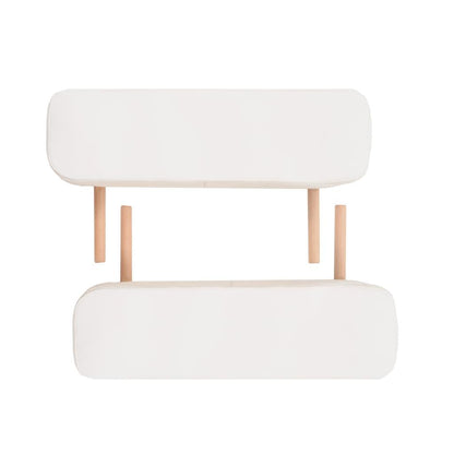 Massageliege 3-Zonen mit Hocker Klappbar 10 cm Sitz Weiß - Pazzar.ch