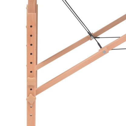 Massageliege 3-Zonen mit Hocker Klappbar 10 cm Sitz Weiß - Pazzar.ch