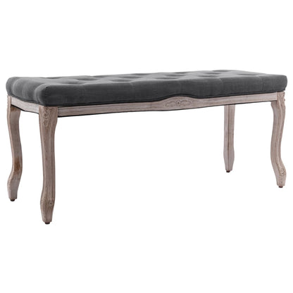 Bank Leinen Massivholz 110x38x48 cm Dunkelgrau - Pazzar.ch
