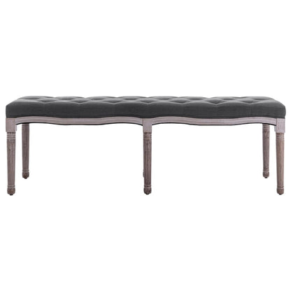 Bank Leinen Massivholz 150x40x48 cm Dunkelgrau - Pazzar.ch