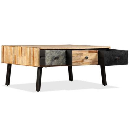 Couchtisch Recyceltes Massivholz Teak 90 x 65 x 40 cm - Pazzar.ch