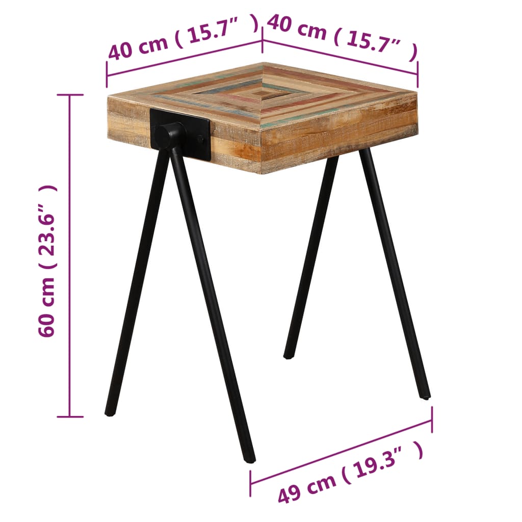 Beistelltisch Recyceltes Massivholz Teak - Pazzar.ch