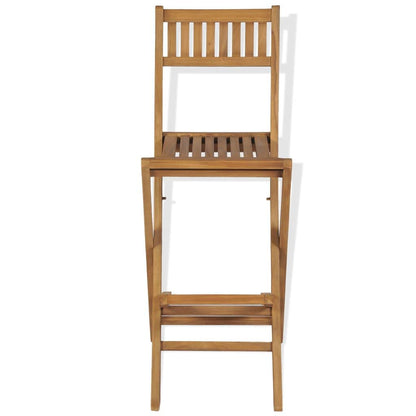 3-tlg. Bistro-Set mit Klappstühlen Massivholz Teak - Pazzar.ch