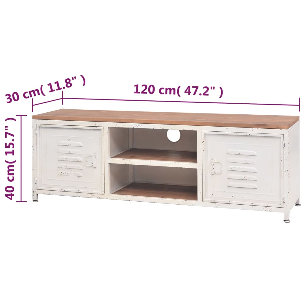TV-Schrank 120x30x40 cm Weiß - Pazzar.ch
