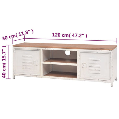 TV-Schrank 120x30x40 cm Weiß - Pazzar.ch