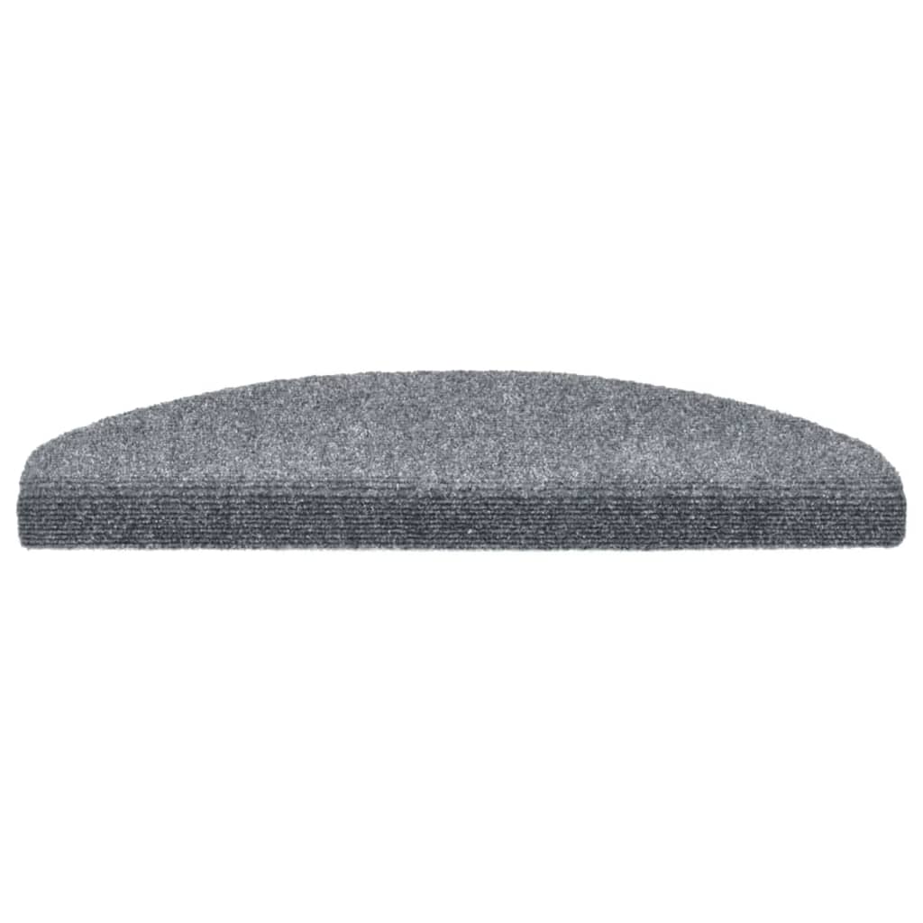 Stufenmatten Selbstklebend 15 Stk. 65x21x4 cm Hellgrau Halbrund Groß