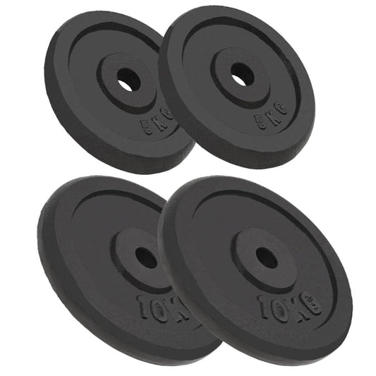 Hantelscheiben 4 Stk. 2x10 kg+2x5 kg Gusseisen - Pazzar.ch