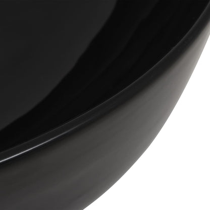 Waschbecken Keramik Rund Schwarz 41,5 x 13,5 cm - Pazzar.ch
