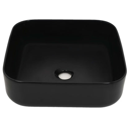 Waschbecken Keramik Quadratisch Schwarz 38 x 38 x 13,5 cm - Pazzar.ch