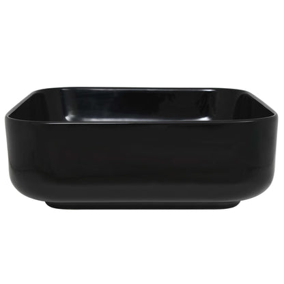 Waschbecken Keramik Quadratisch Schwarz 38 x 38 x 13,5 cm - Pazzar.ch