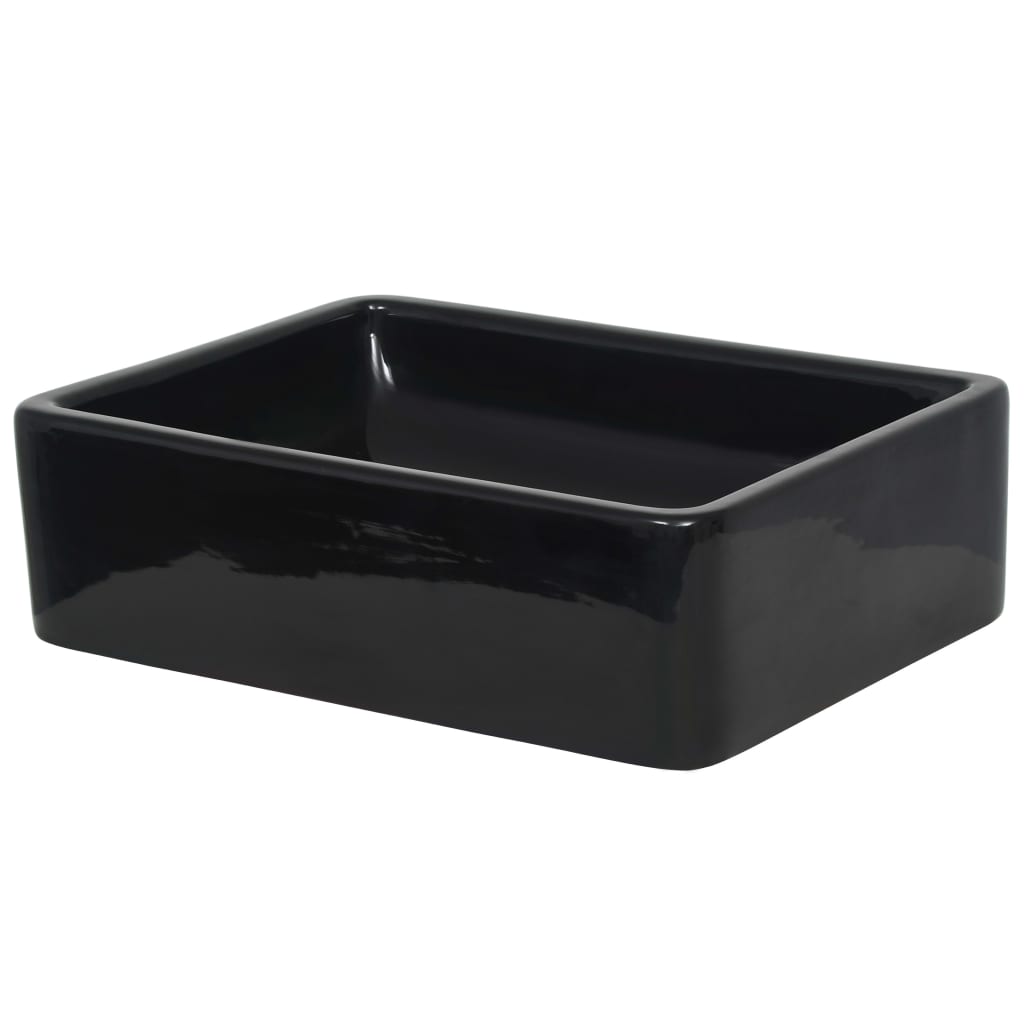 Waschbecken Keramik Rechteckig Schwarz 41 x 30 x 12 cm - Pazzar.ch