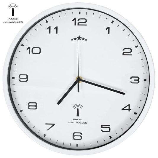 Funkwanduhr mit Quarzwerk 31 cm Weiß - Pazzar.ch