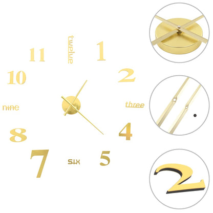 3D-Wanduhr Modernes Design 100 cm XXL Golden - Pazzar.ch