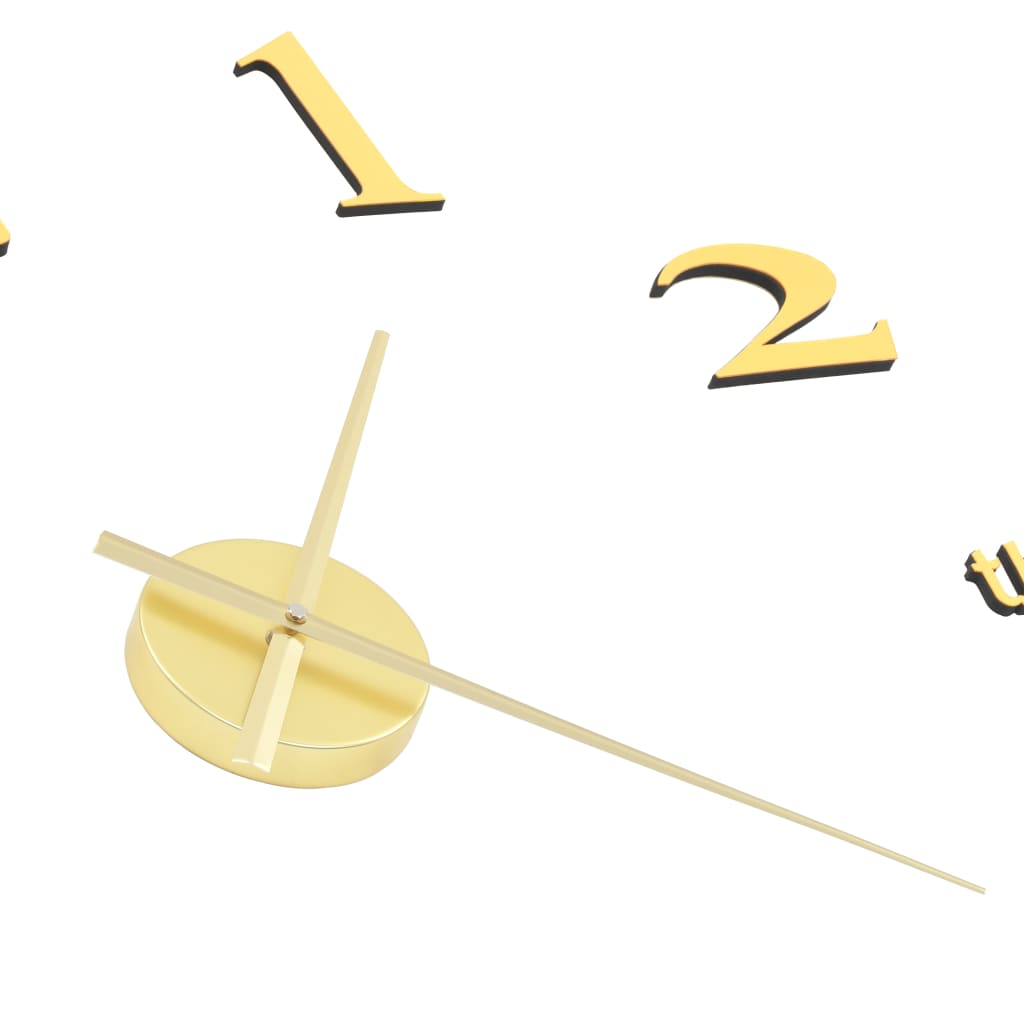 3D-Wanduhr Modernes Design 100 cm XXL Golden - Pazzar.ch