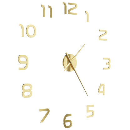 3D-Wanduhr Modernes Design 100 cm XXL Golden - Pazzar.ch