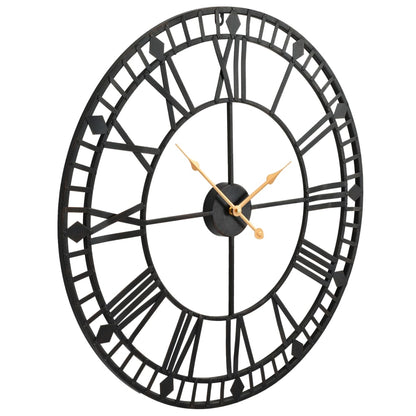 Wanduhr Vintage mit Quarzwerk Metall 60 cm XXL - Pazzar.ch