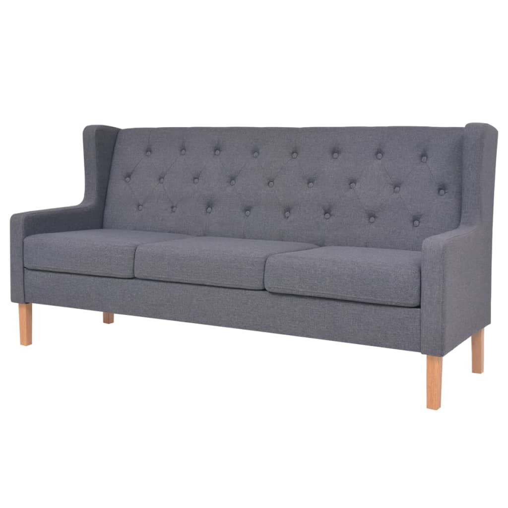 2-tlg. Sofa-Set Stoff Grau - Pazzar.ch