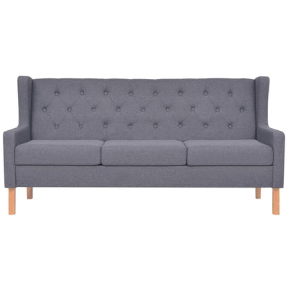 2-tlg. Sofa-Set Stoff Grau - Pazzar.ch