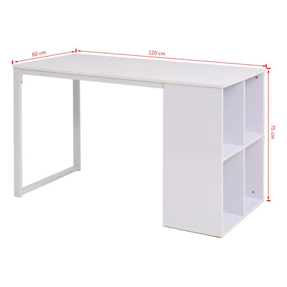 Schreibtisch 120×60×75 cm Weiß - Pazzar.ch