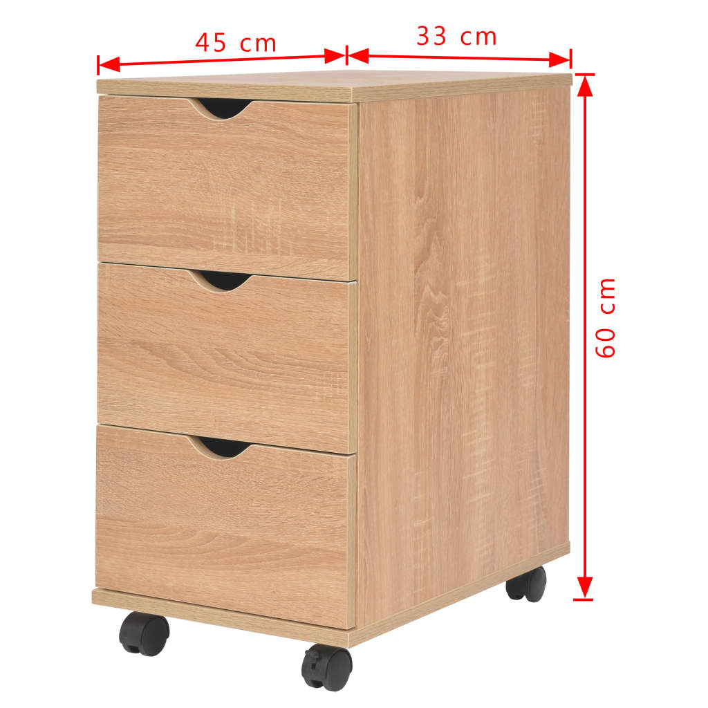 Schubladenelement 33×45×60 cm Eichenbraun - Pazzar.ch