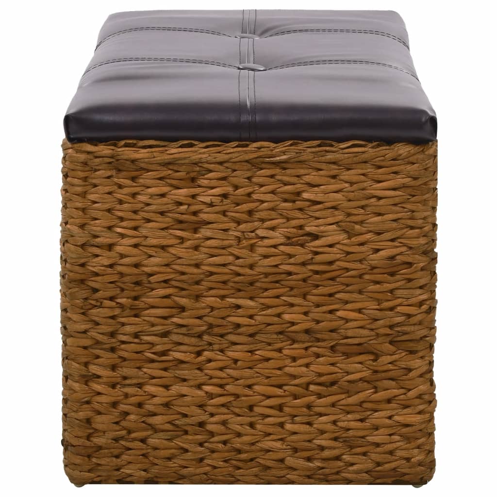 Sitzbank mit 2 Körben Seegras 71×40×42 cm Braun - Pazzar.ch
