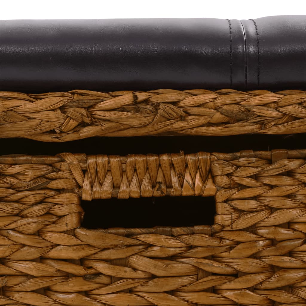 Sitzbank mit 2 Körben Seegras 71×40×42 cm Braun - Pazzar.ch