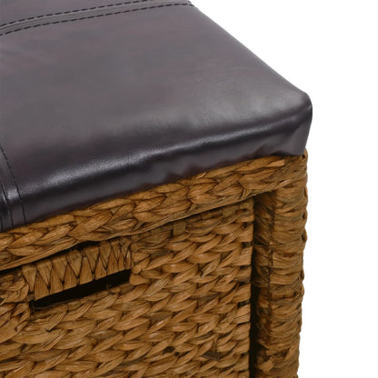 Sitzbank mit 2 Körben Seegras 71×40×42 cm Braun - Pazzar.ch