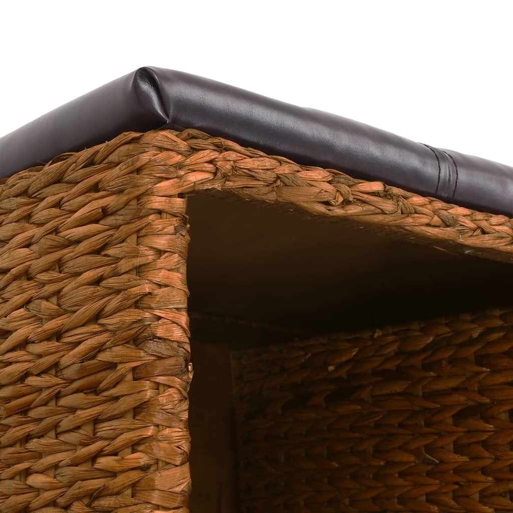 Sitzbank mit 2 Körben Seegras 71×40×42 cm Braun - Pazzar.ch