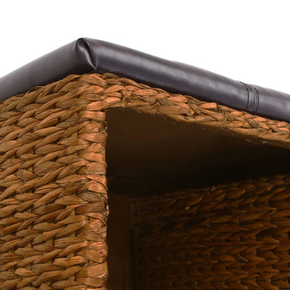 Sitzbank mit 2 Körben Seegras 71×40×42 cm Braun - Pazzar.ch