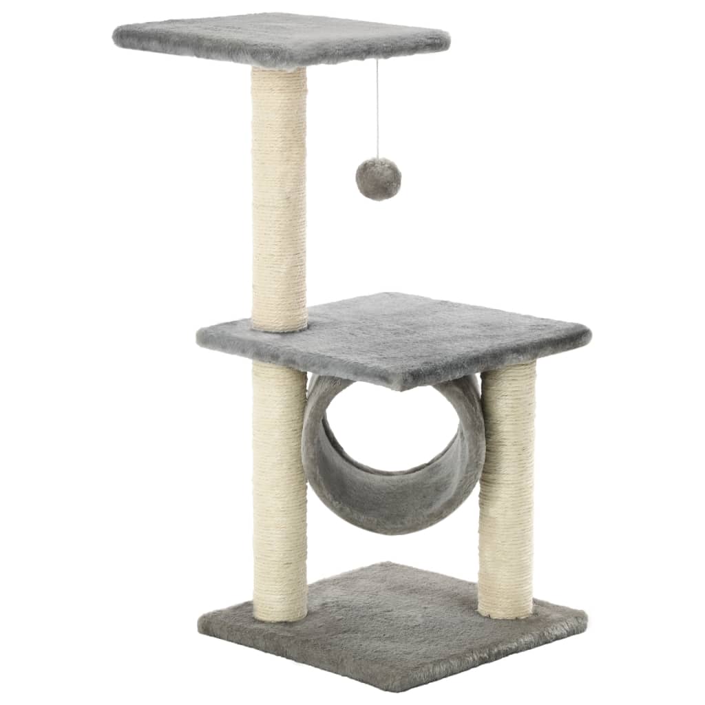 Katzen-Kratzbaum Sisal 65 cm Grau - Pazzar.ch