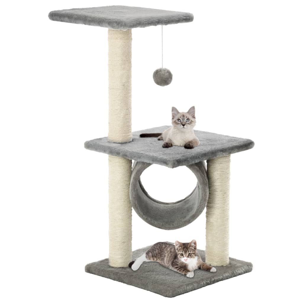 Katzen-Kratzbaum Sisal 65 cm Grau - Pazzar.ch